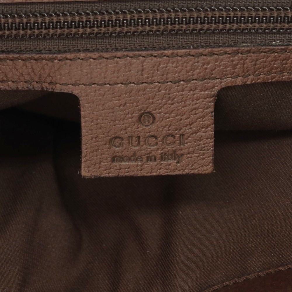 中古】グッチ GUCCI GGキャンバス × レザー トートバッグ ベージュx