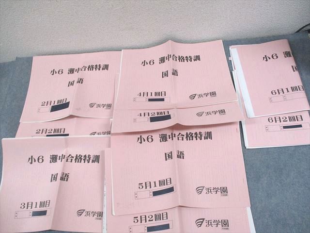 XF10-100 浜学園 小6 灘中合格特訓 国語 2～6月1/2