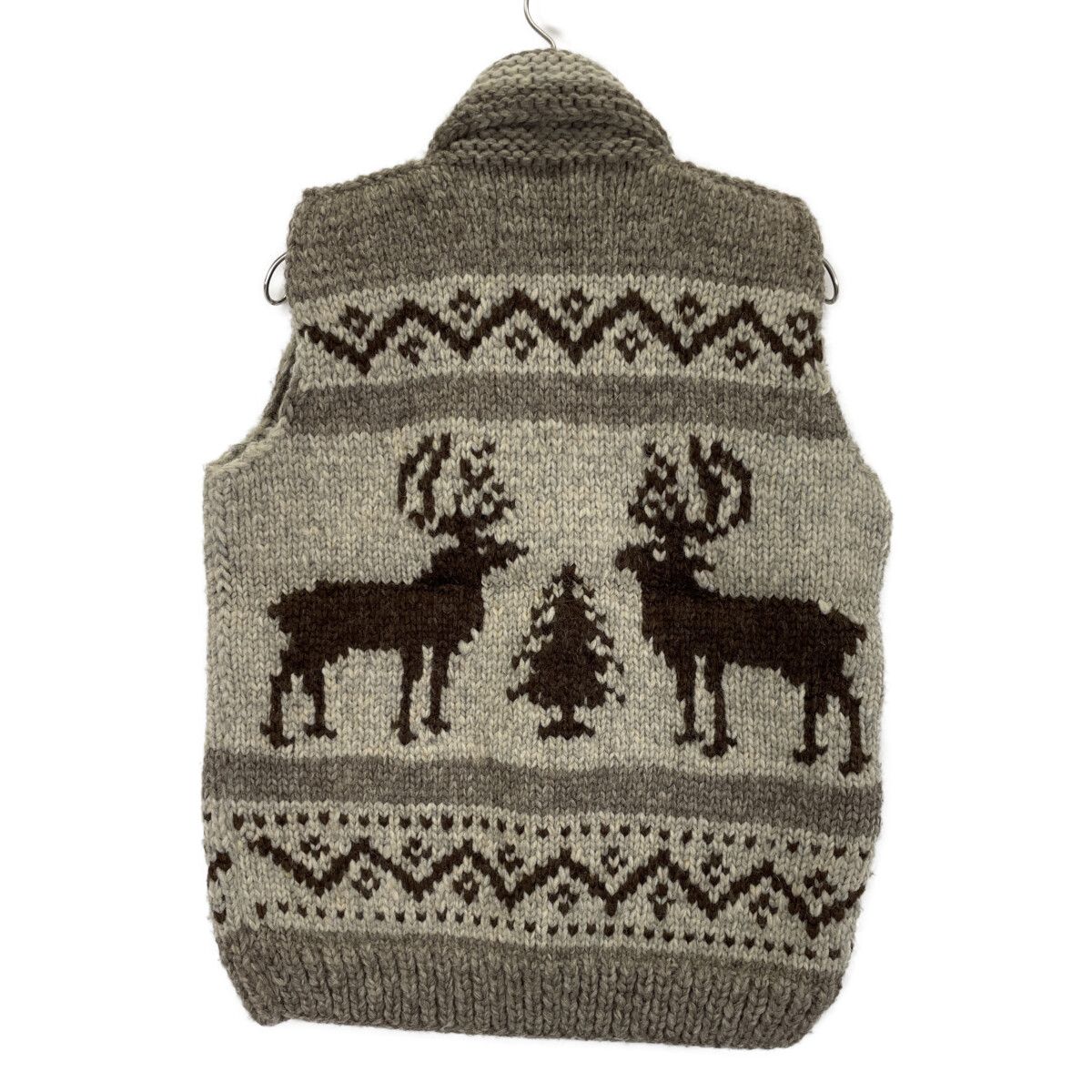 CANADIAN SWEATER カナディアンセーター ｸﾞﾚｰ ｳｰﾙ ｶｳﾁﾝ ﾉﾙﾃﾞｨｯｸ ﾍﾞｽﾄ 40