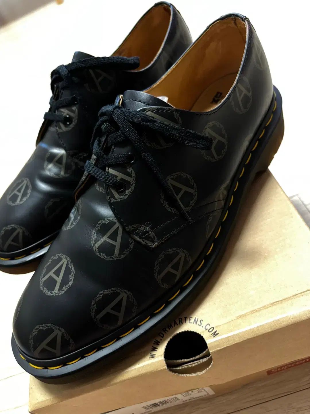 UNDERCOVER アンダーカバー x Supreme シュプリーム DR. MARTENS ドクターマーチン 3 笏 アナーキー 黒 285