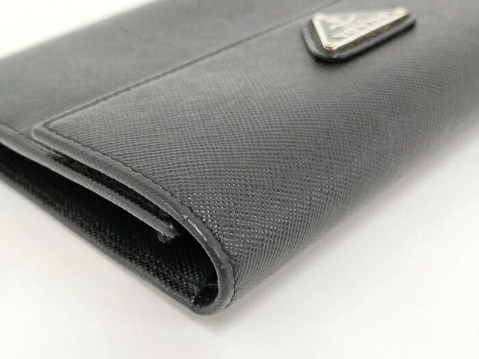 美品♡PRADA プラダ　M510A 三つ折り財布　サフィアーノ　ブラック 楽天市場】プラダ PRADA 三つ折り財布 M510A サフィアーノ