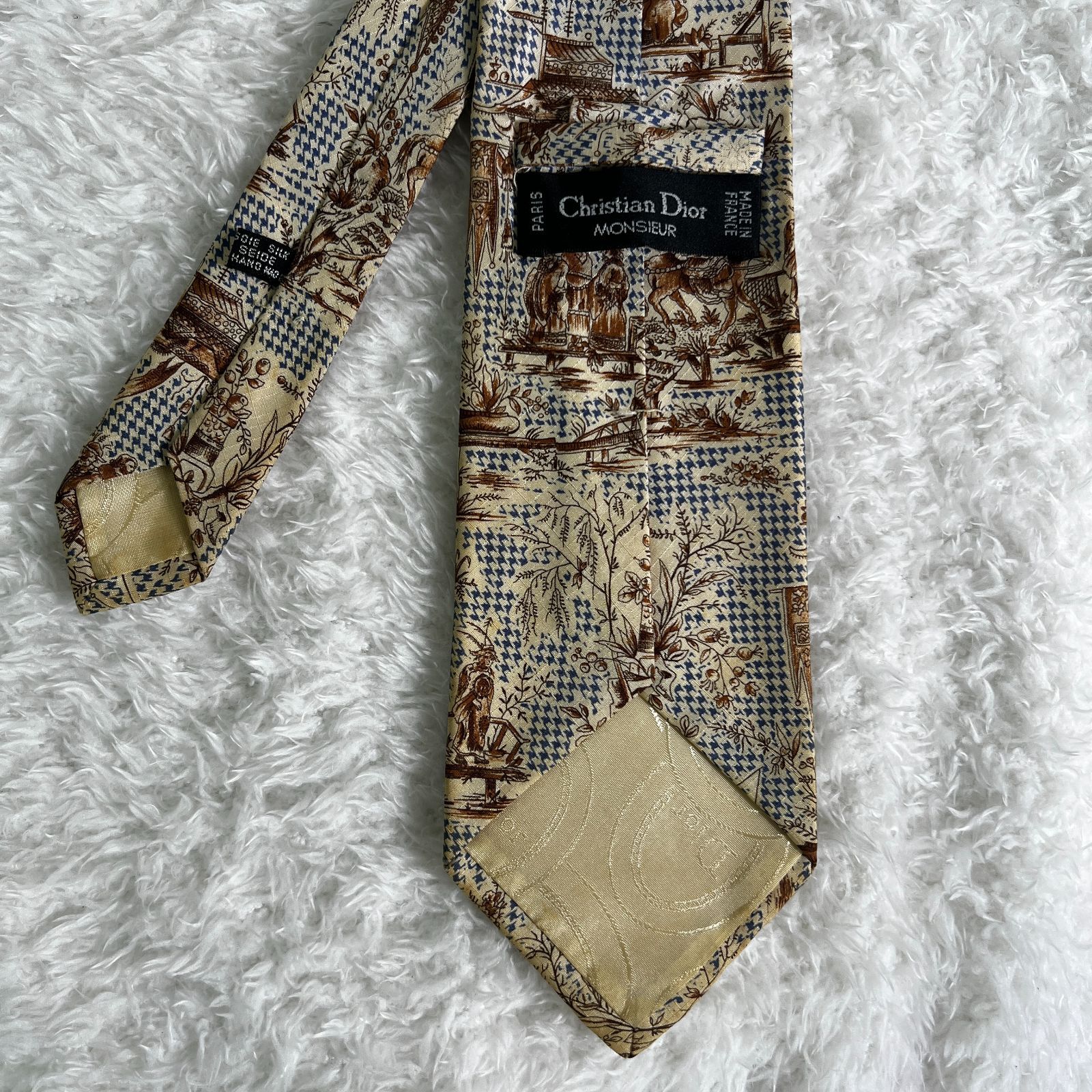美品✨　Dior ネクタイ　ブラウン　トロッター クリスチャン ディオール(CHRISTIAN DIOR)|トロッターネクタイ