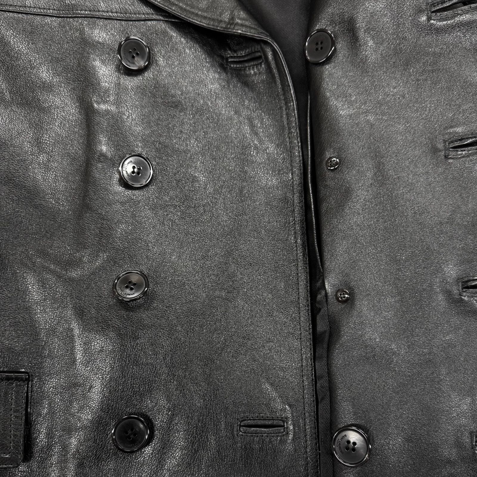 SAINT LAURENT PARIS 13AW エディ期 Double Breasted Leather
