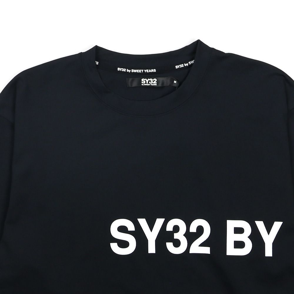 【SY32 by SWEET YEARS/エスワイサーティトゥバイスィートイヤーズ】SEPARATE GRAPHIC L/S TEE - BLACK / グラフィックTシャツ / 14538【国内正規品】