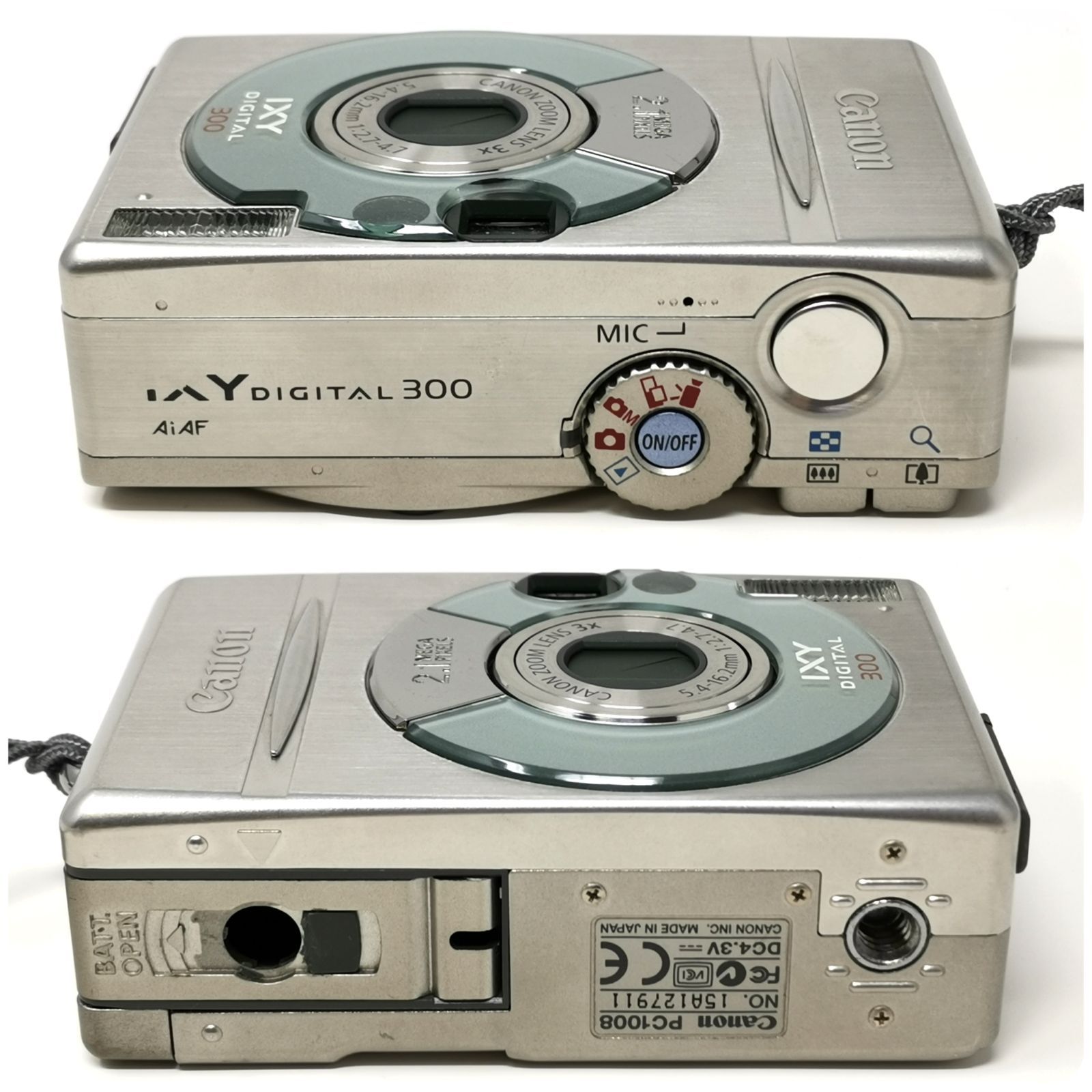 キャノン IXY DIGITAL 300 デジカメ シルバー 充電器あり バッテリー 