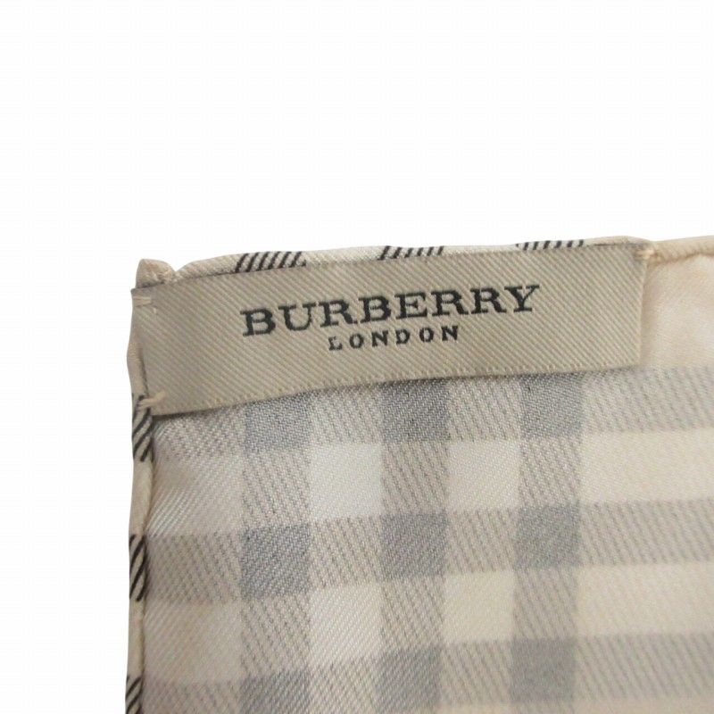 バーバリー BURBERRY 極美品 ノバチェック シルク スカーフ 犬柄