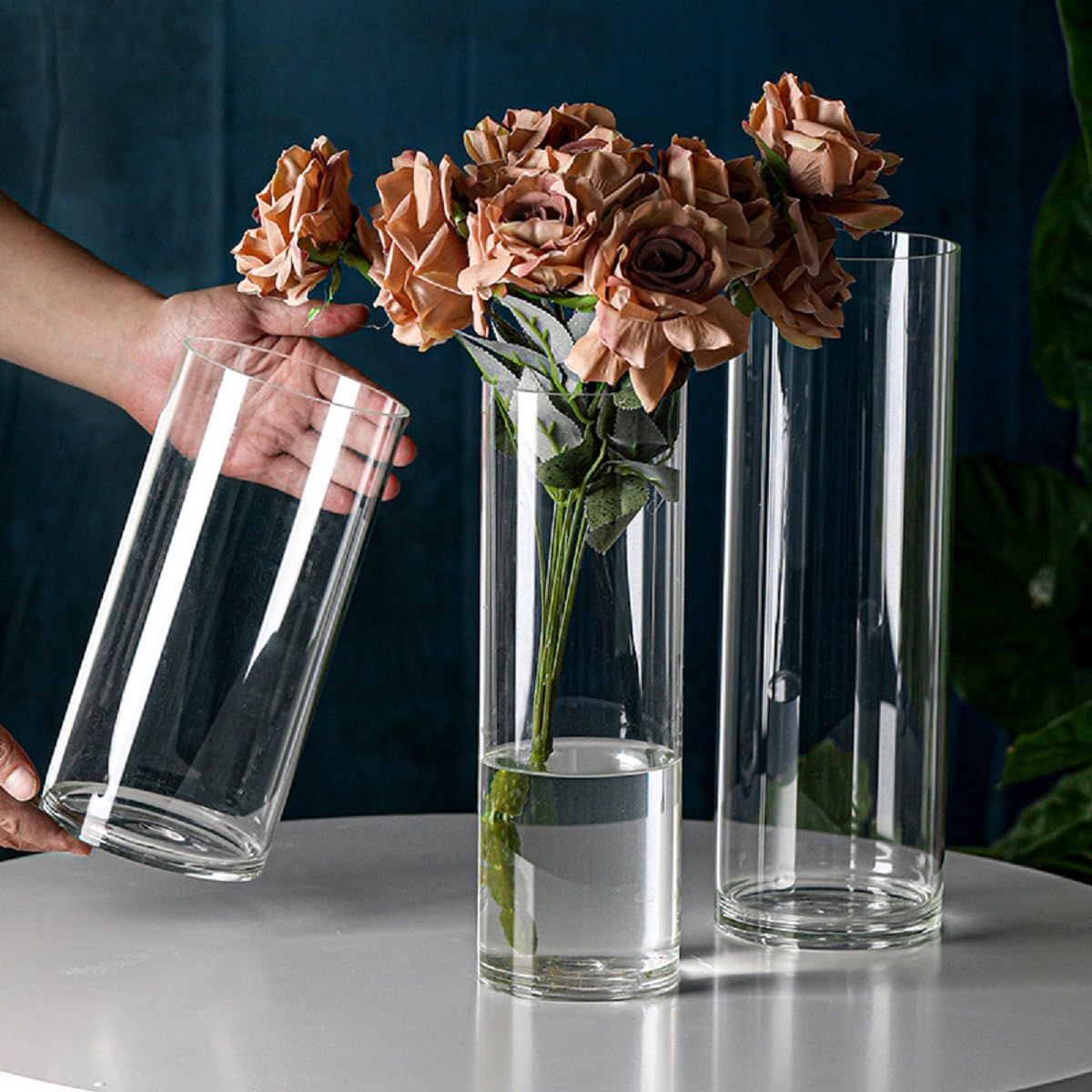 φ20×H30 ポリカーボネート製 フラワーベース 大型花瓶 割れないガラス ...