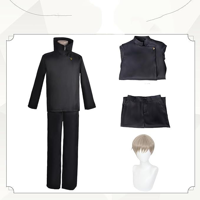 呪術廻戦 狗巻棘 狗巻 棘 セット済 ウィッグ コスプレ衣装 アシスト Amazon.co.jp: [XIN XIN] コスプレ衣装+ 靴呪術廻戦 向き 狗巻棘