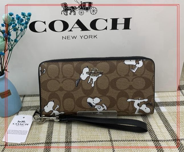 COACH コーチ 財布 長財布 ピーナッツコラボ スヌーピープリント シグネチャー アコーディオン レディース プレゼント 贈り物 ギフト ロング  ジップ ファッション 新品 未使用 C4596 295CCK3 - メルカリ