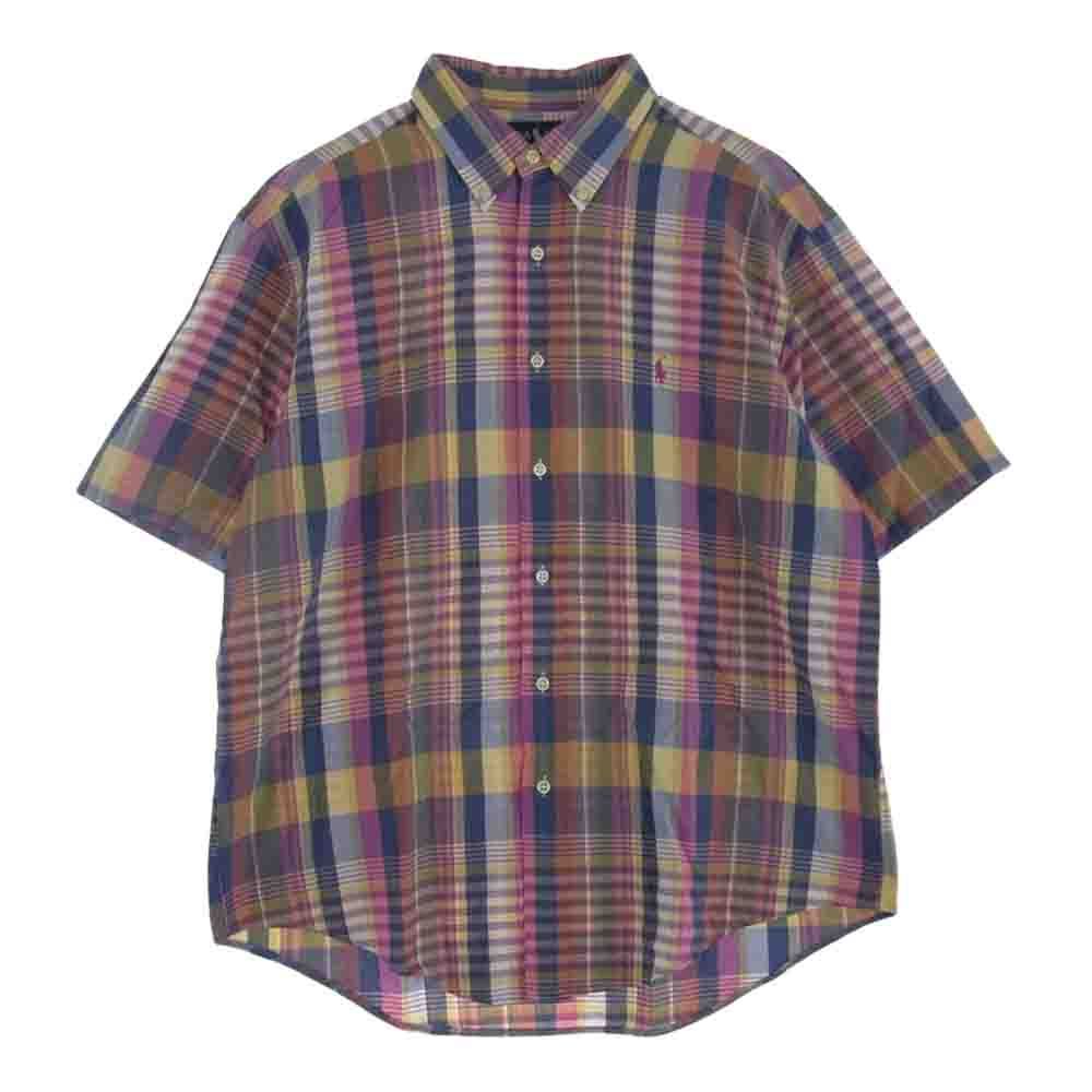 【美品】RALPH LAUREN　半袖シャツ　マルチカラー　チェック柄　M相当 POLO RALPH LAUREN by Ralph Lauren ラルフローレン ボーイズ