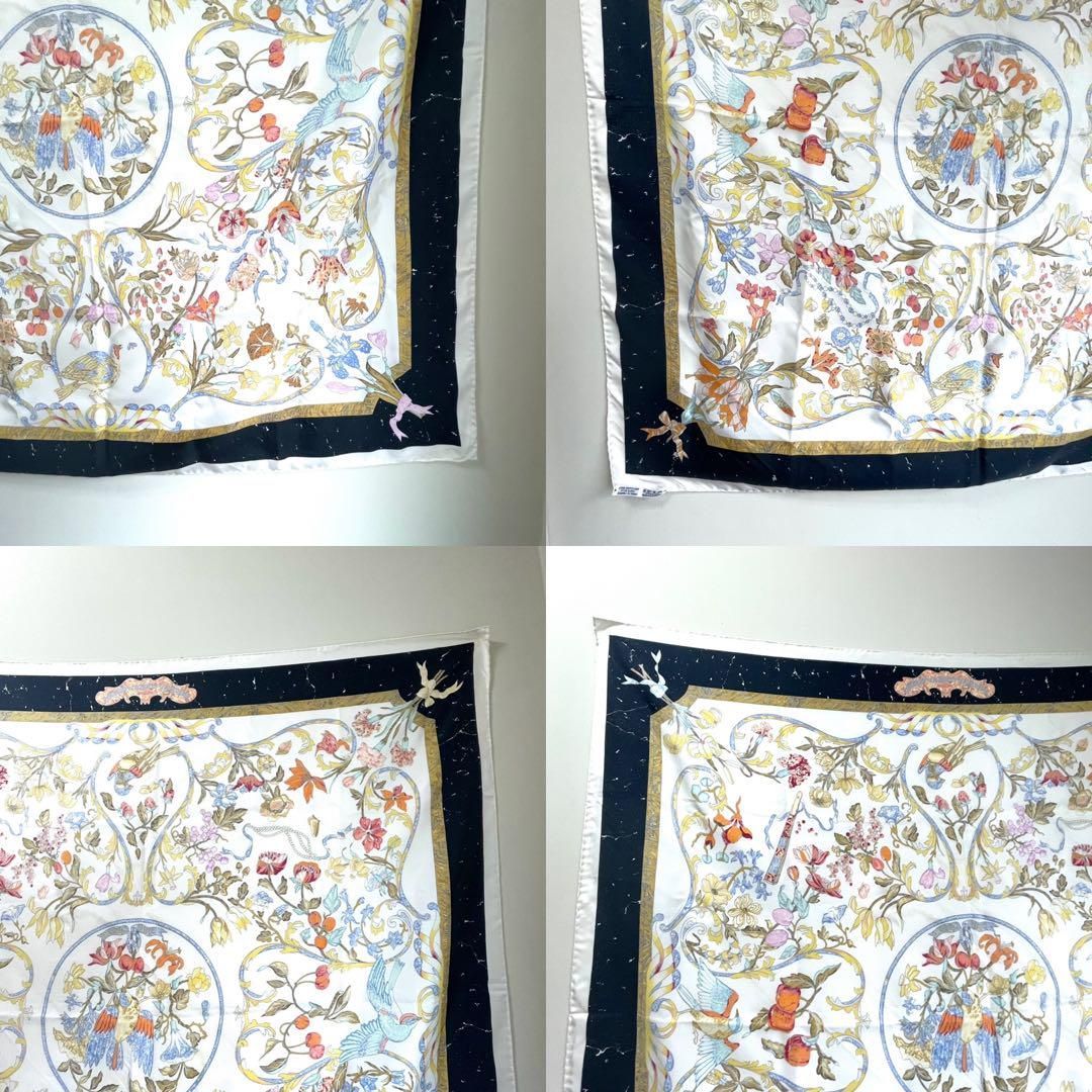 エルメス スカーフ カレ90 東洋の石と西洋の石細工 シルク FE343