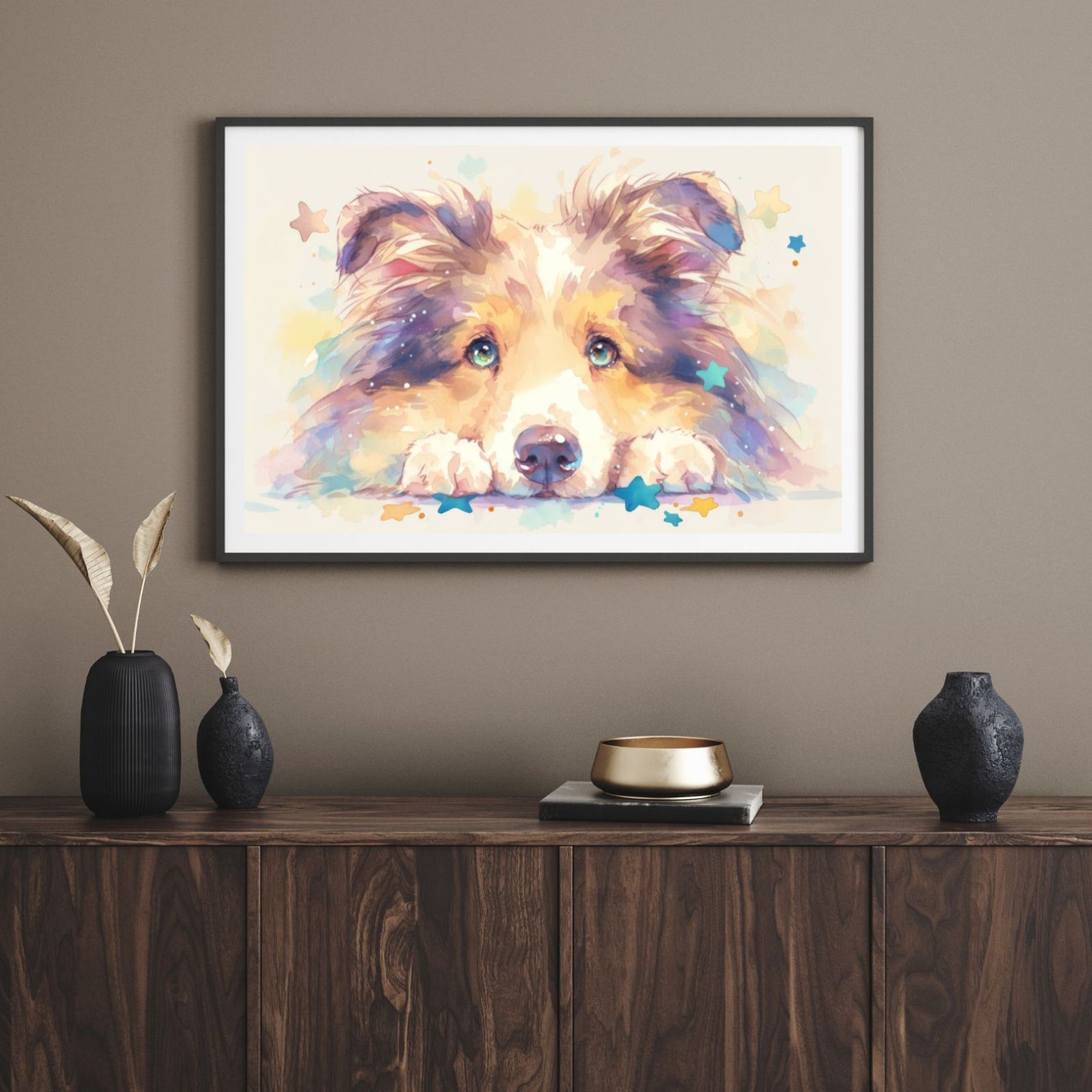 子犬 アートポスター