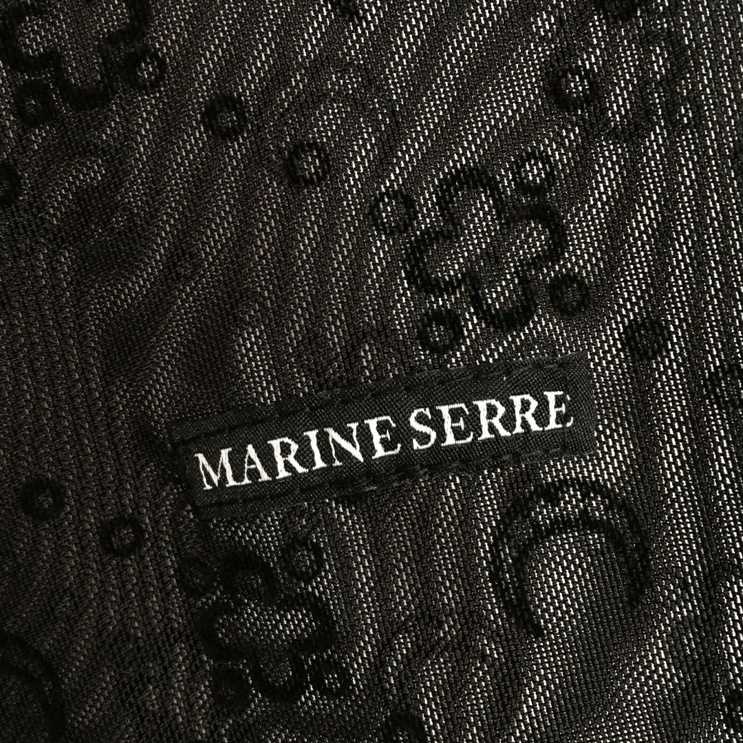MARINE SERRE マリーンセル Tシャツ ブラック トップス 長袖 S MARINE SERRE マリーンセル 女性用 レディース用 Tシャツ