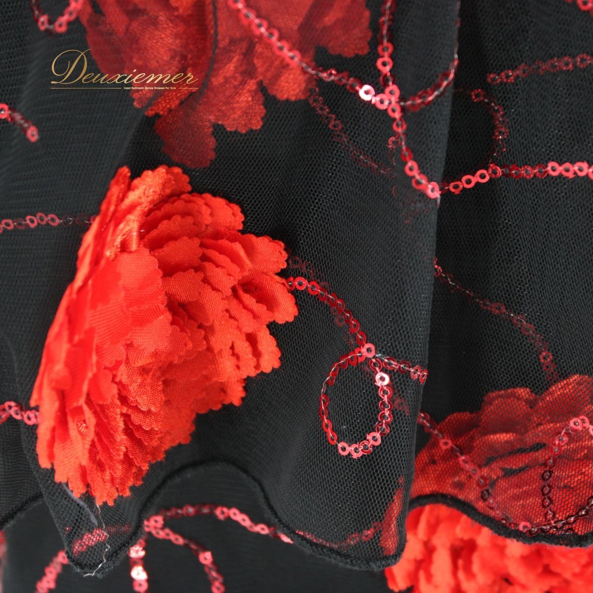 エスパンサルバーグ☆黒トップス ダンス衣装 社交ダンス 社交ダンス