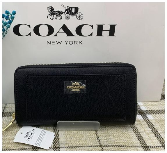 COACH 長財布 コーチ 財布 ブラック 黒 クロスグレーン レザー ラグジュアリー アラウンド アコーディオン プレゼント ロング ジップ  送料無料 ファッション 新品 未使用 F52648 A321 FLT15 - メルカリ