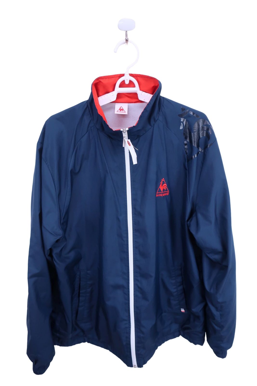 【美品】le coq sportif(ルコックスポルティフ) コーチジャケット ネイビー メンズ O ゴルフ用品 2501-0072 中古