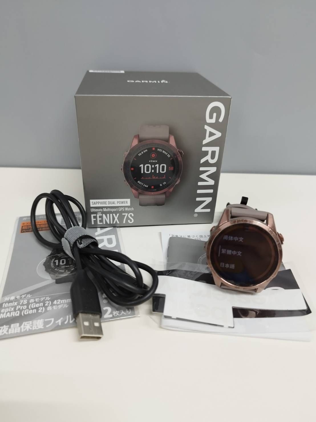 GARMIN FENIX 7S A04110 Ultimate Multisport GPS Watch スマートウォッチ 純正保護フィルムつき