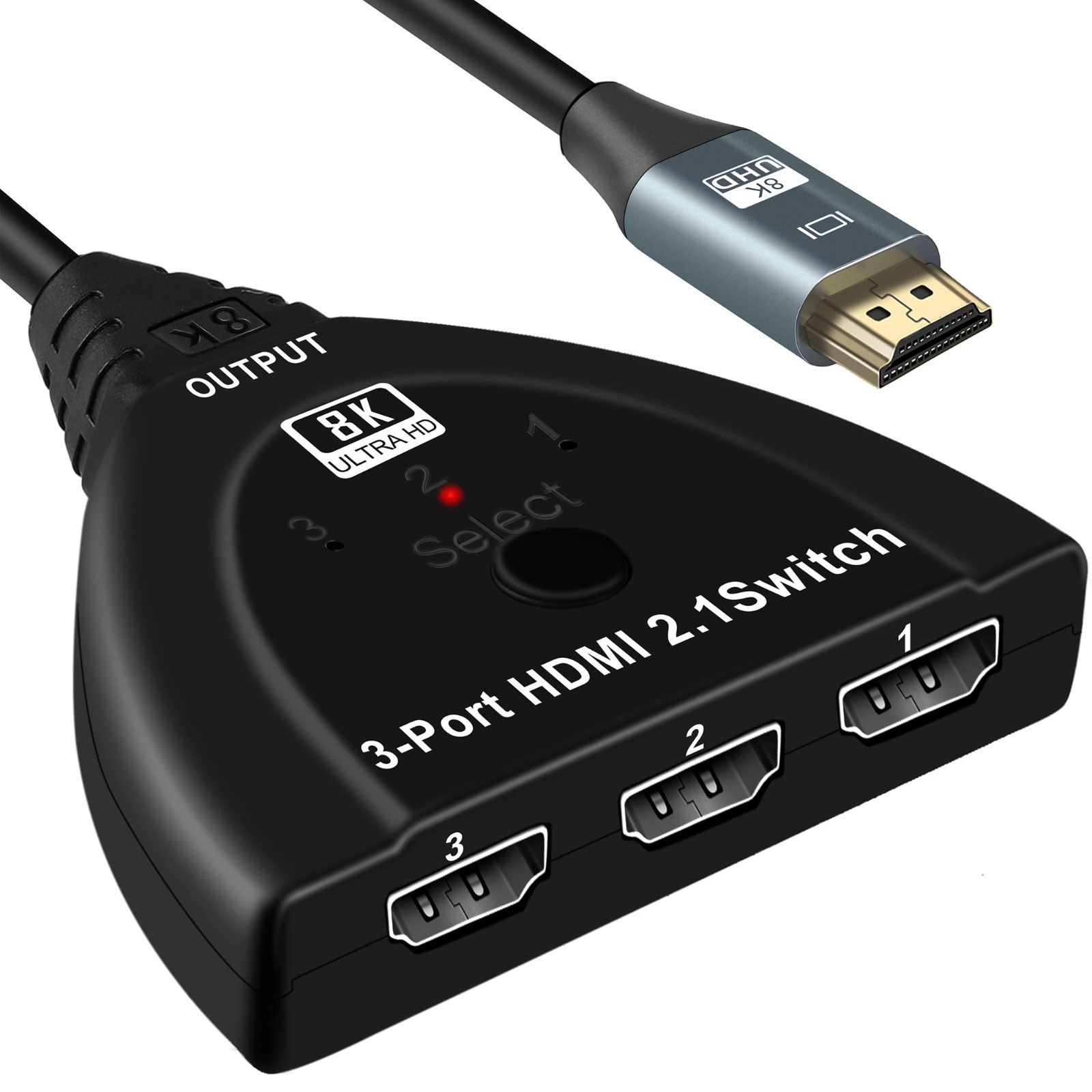 海外最新 HDMI 2.1対応の8K60FPS切替器