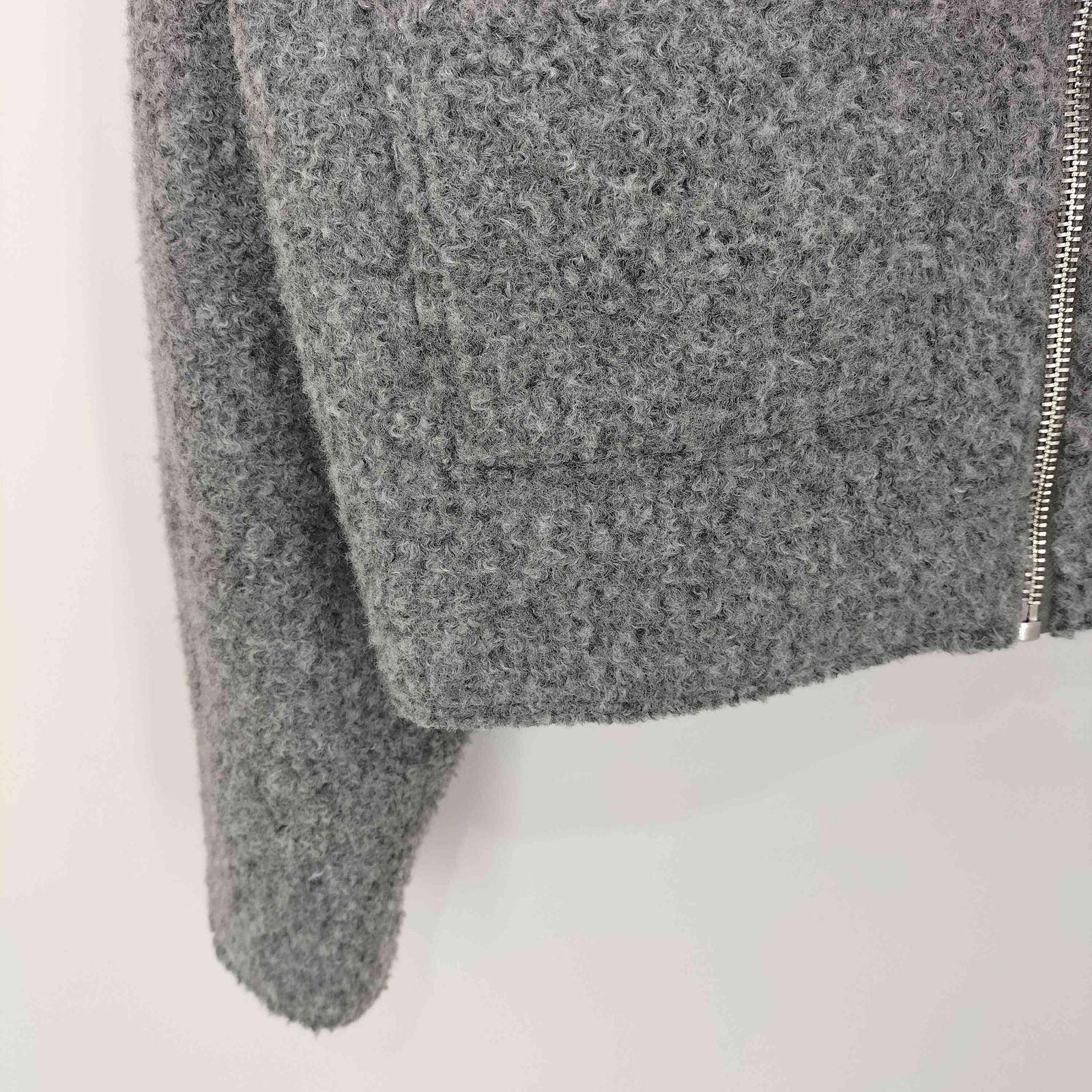 ザラ ZARA ブークレクロップドジャケット レディース import：M