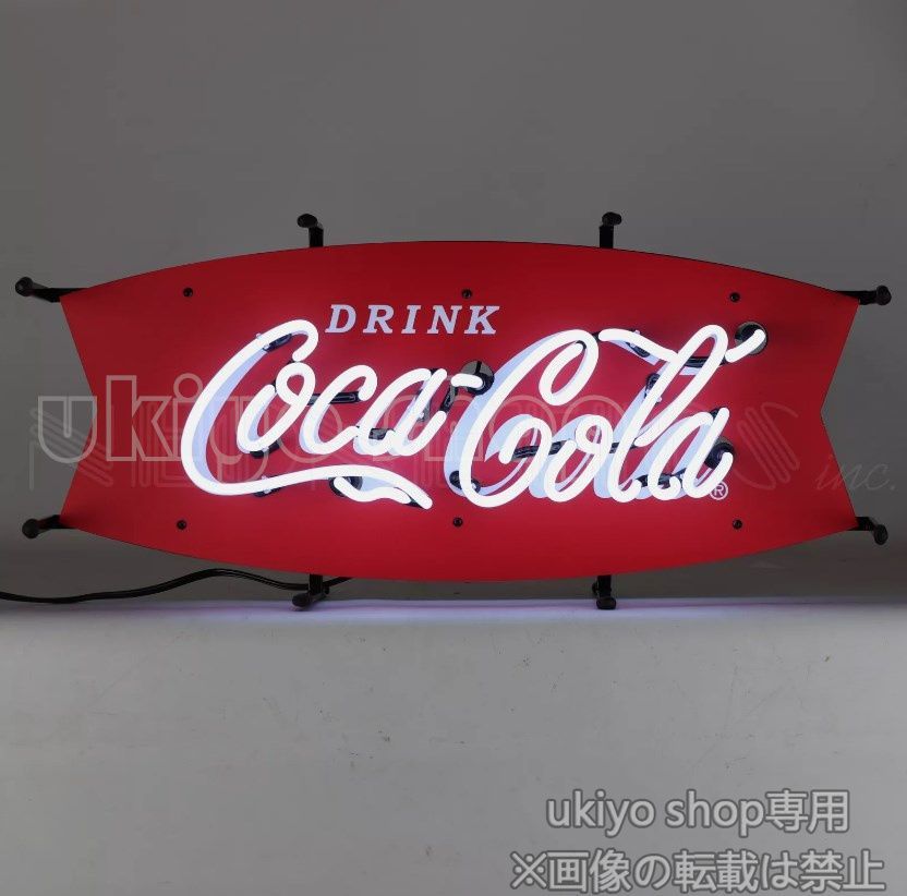 coca-cola コカコーラフィッシュテールジュニア ネオンサイン 装飾 バー ガラス ネオン管 アメリカン雑貨 バー壁装飾 広告用看板 - メルカリ