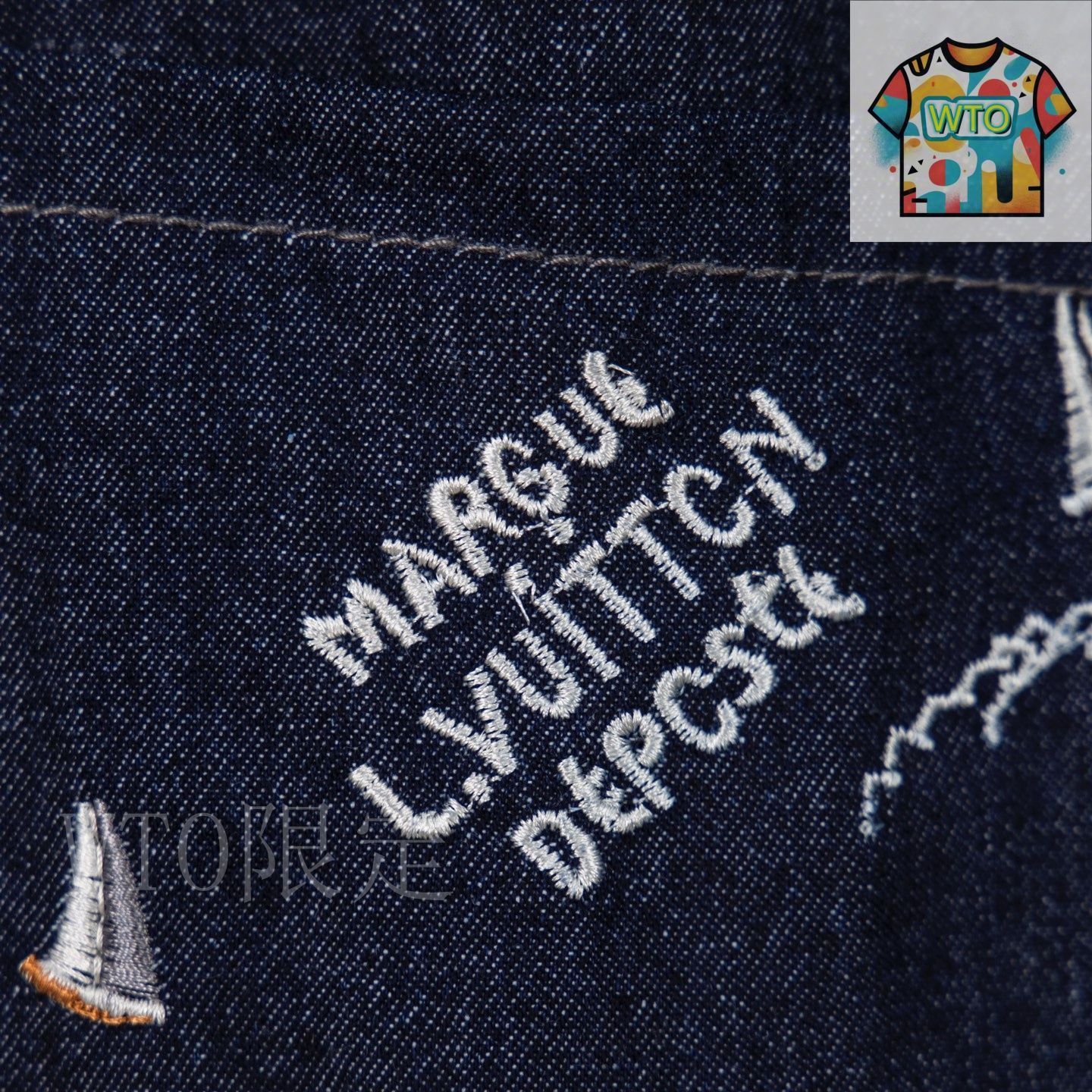 ⭐︎新品タグ付⭐︎ ラディエイト 刺繍 デニムシャツ ワンピ ヴィンテージ 【9号】 今日WTO】LV Sailing Boat 刺繍 デニムシャツ-HK58 - メルカリ