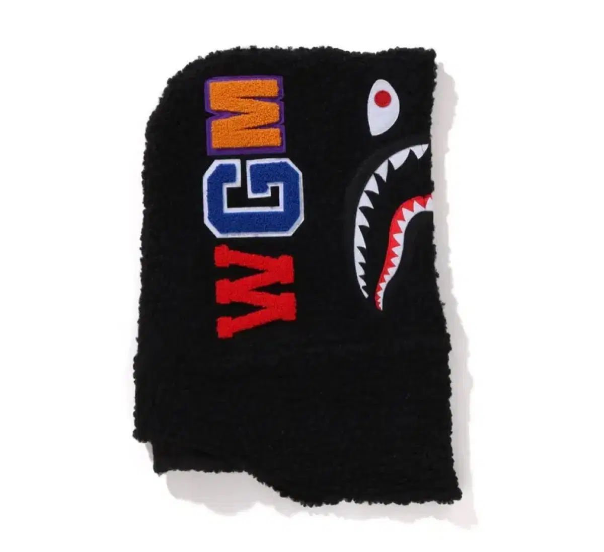 A BATHING APE アベイシングエイプ バラクラバ シャーク ボア スヌード ブラック