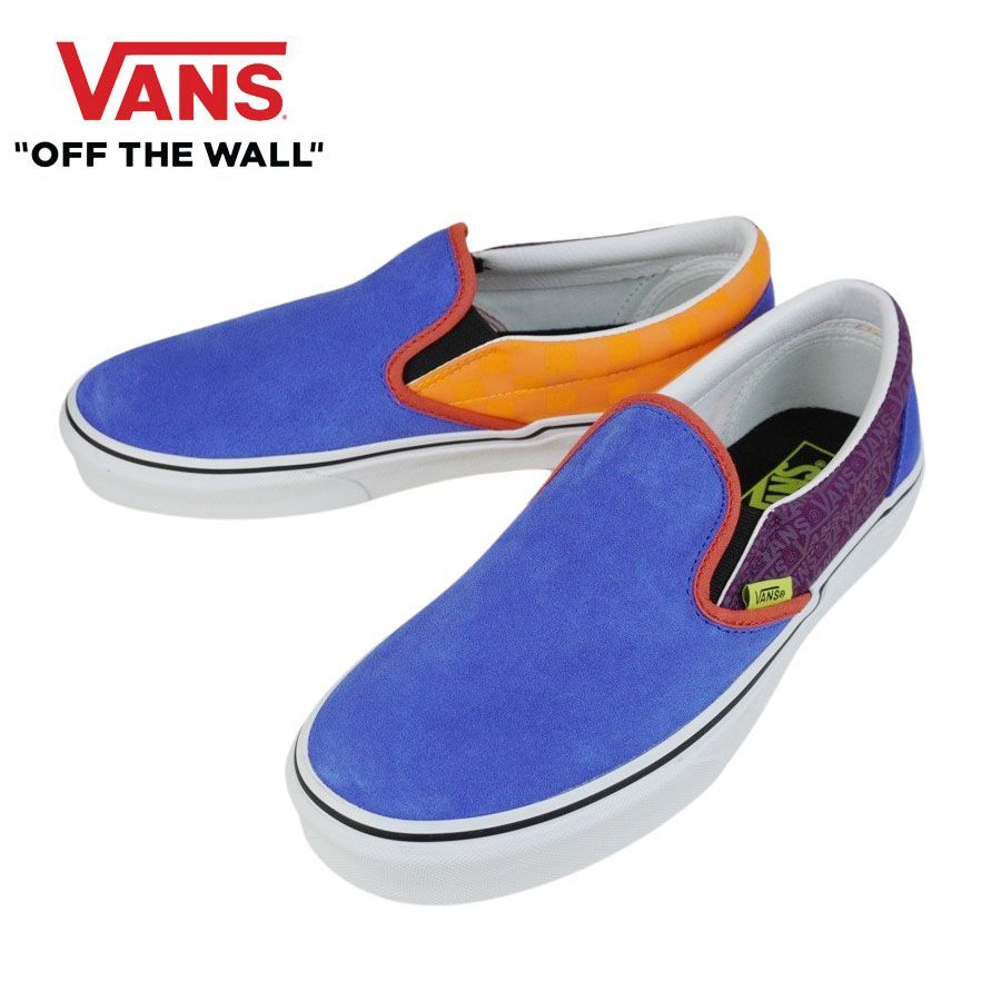 バンズ VANS ヴァンズ 【箱なし】メンズ スニーカー CLASSIC SLIP ON クラシックスリッポン ミックス＆マッチ  グレープジュース/ブライトマリーゴールド 靴 スリップ 紫 パープル 青 オレンジ スウェード - メルカリ