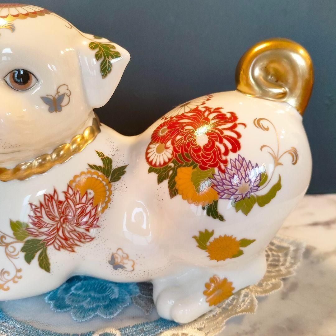 美品★フランクリンミント フィギュリン 陶器 置物 薩摩犬 dog 廃盤 希少品 美品☆フランクリンミント フィギュリン 陶器 置物 薩摩犬 dog