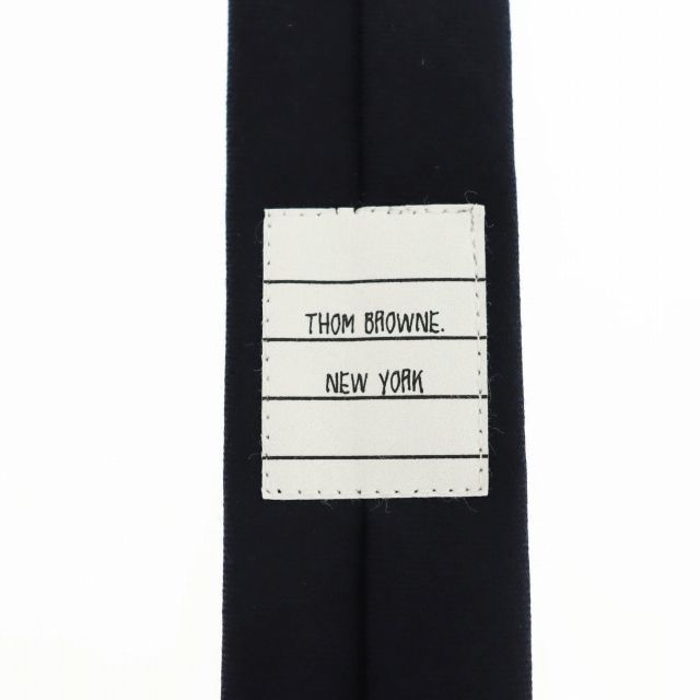 トムブラウン THOM BROWNE ウール ネクタイ 紺 ネイビー ブランド古着