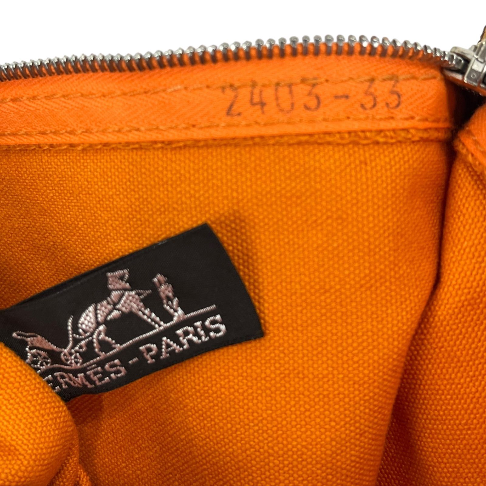 エルメス HERMES 定番オレンジカラー ボラボラポーチ 2個セット 