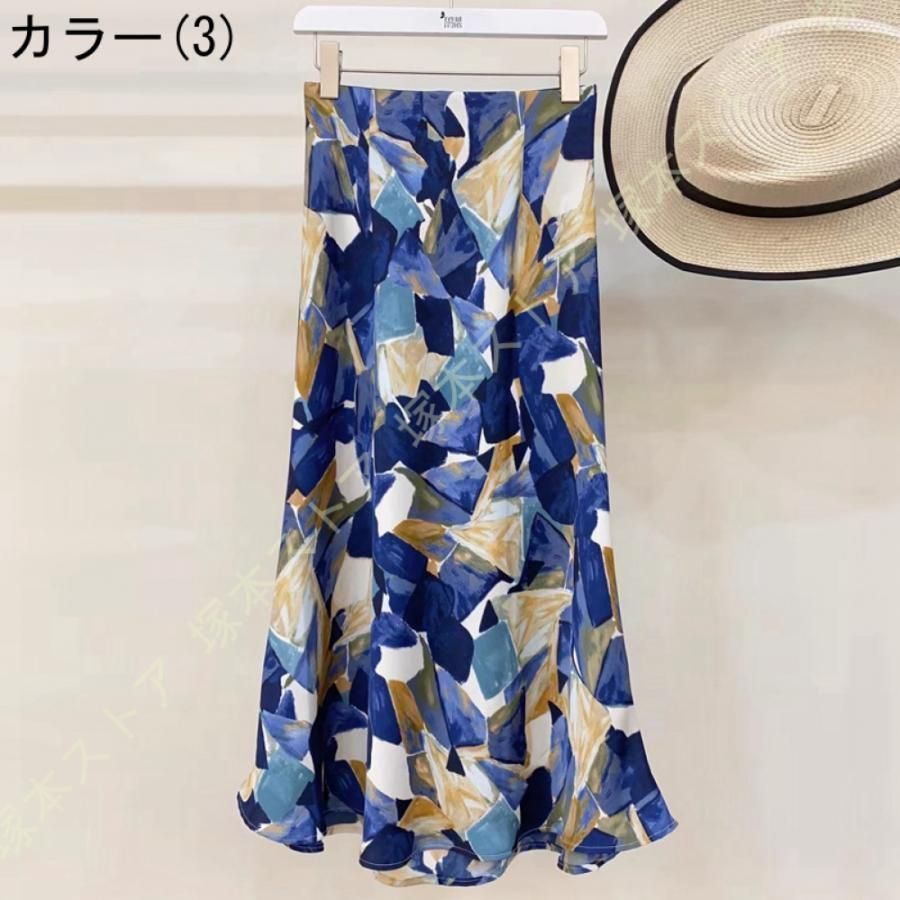 タイトスカート 花柄