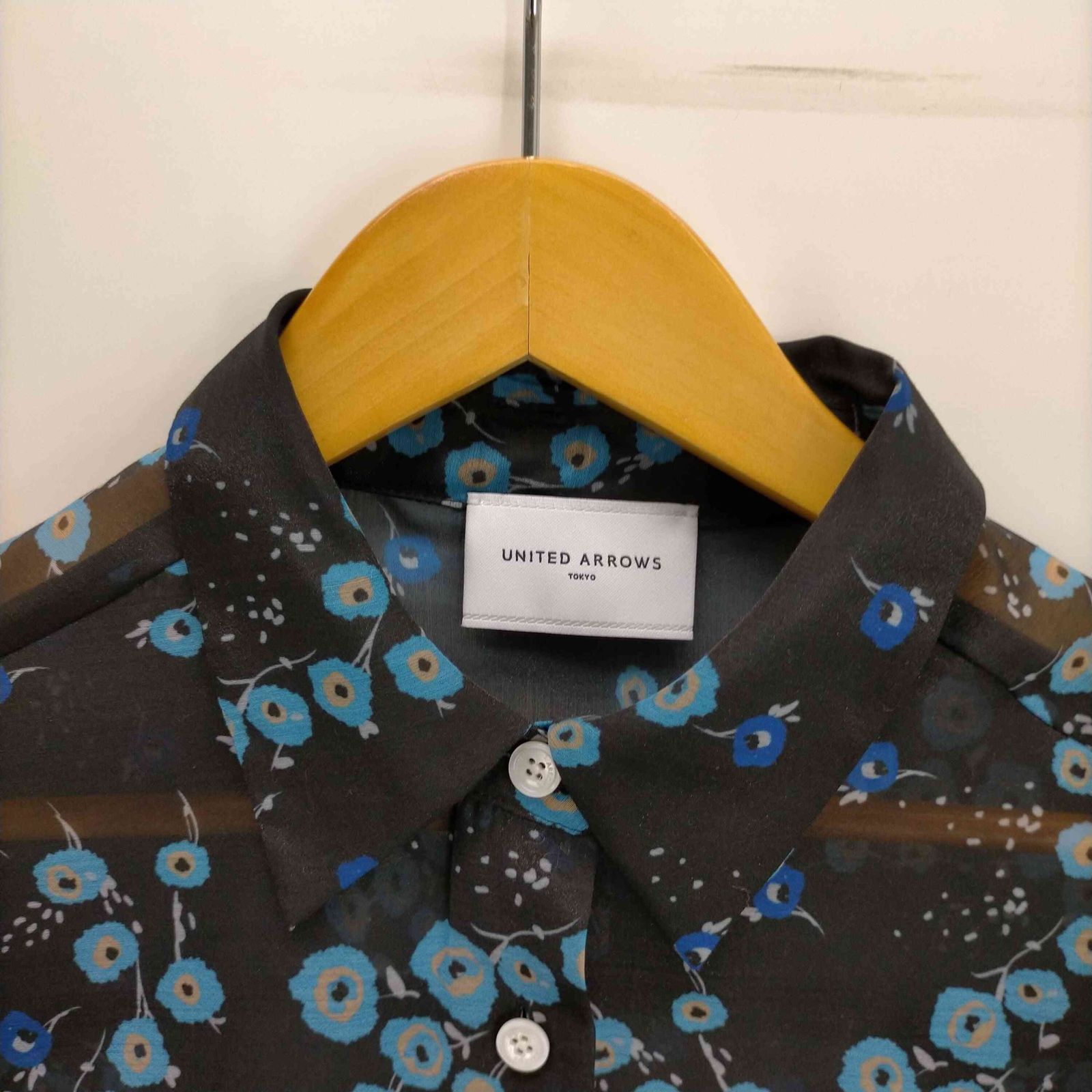 ユナイテッドアローズ オーガンジープリントシャツ 36 UNITED ARROWS 