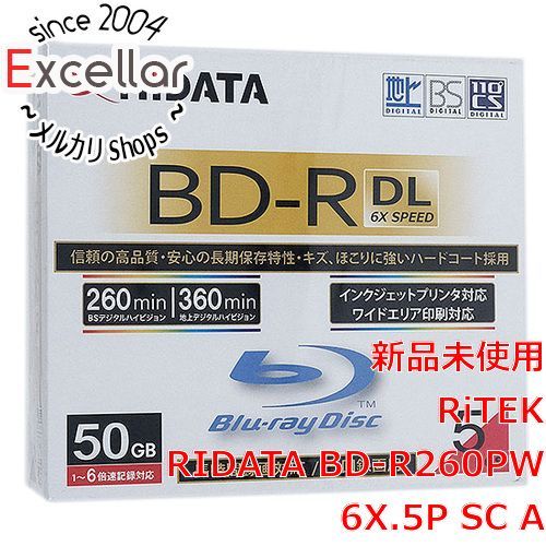 bn:15] RiTEK ブルーレイディスク RIDATA BD-R260PW 6X.5P SC A
