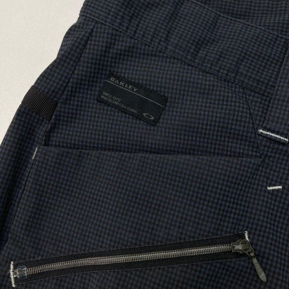 オークリー メンズ ゴルフパンツ チェック 33 ブラック グレー OAKLEY