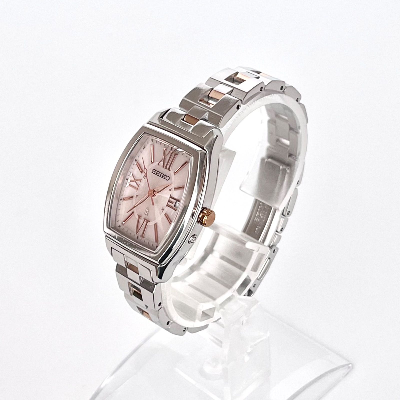 女性のお仕事時計に！ セイコー ソーラー 腕時計 SEIKO 時計 ルキア LUKIA 女性 レディース 小さめ 華奢 シルバー 金属ベルト  メタルベルト