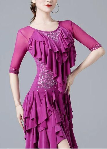 セール 社交ダンスドレス ラテンドレス 競技 デモ用 オーダーメイド