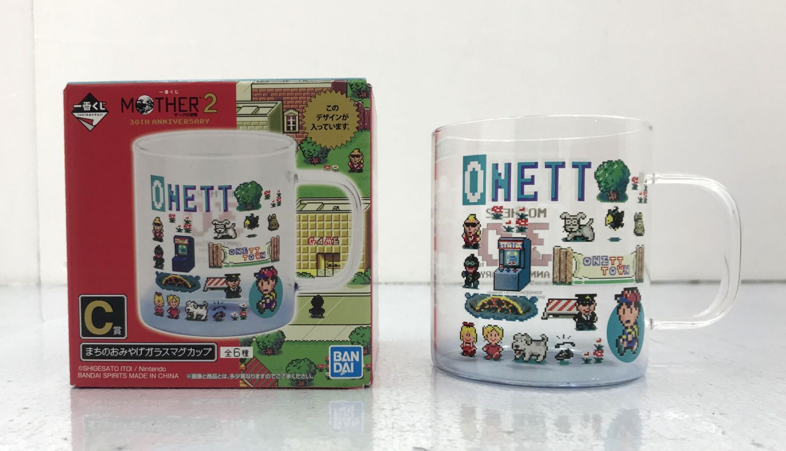 MOTHER 2 ガラス製マグカップ3種コンテナ3種 計6個　一番くじ MOTHER 2 ガラス製マグカップ3種 いちばんくじ フードコンテナ3種