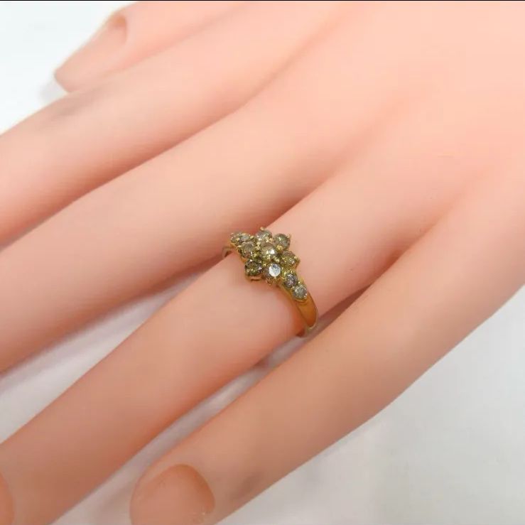 ☆2⁄3 K18 ブラウンダイヤモンド リング 0.50ct GSTV ブラウン 