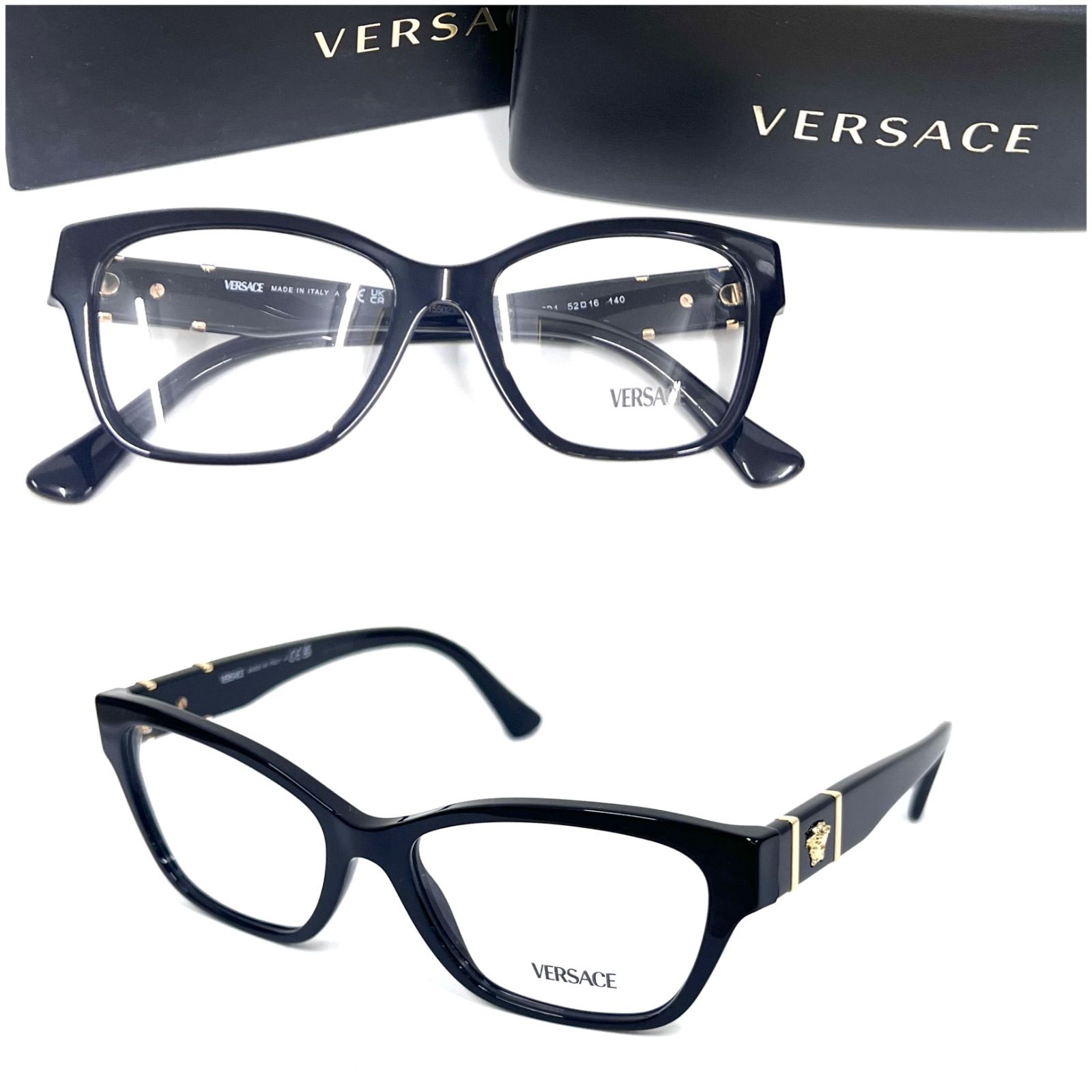 VERSACE★ファッションアイテム メデューサ メガネフレーム メドゥーサ デコ メガネ ブラック | VERSACE JP