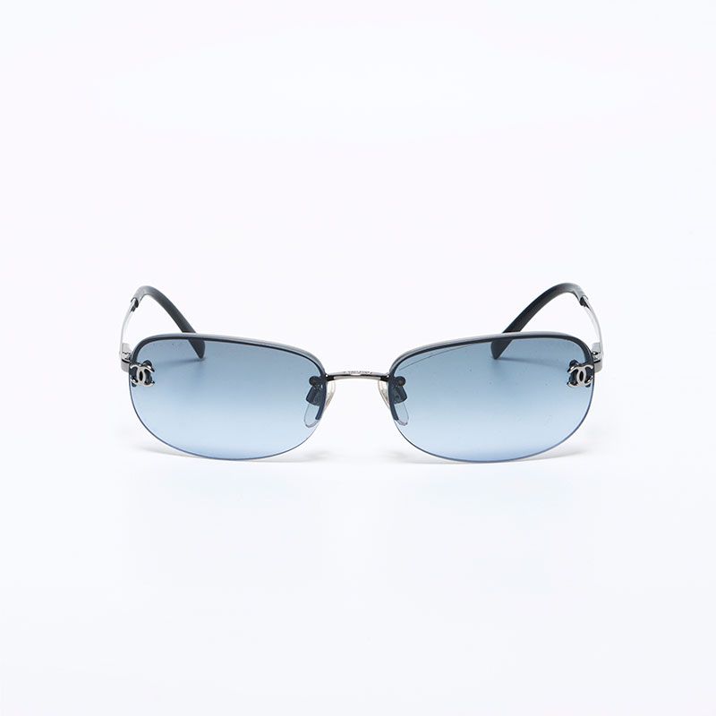 CHANEL シャネル サングラス 2000s リムレス ココマーク カラーレンズ