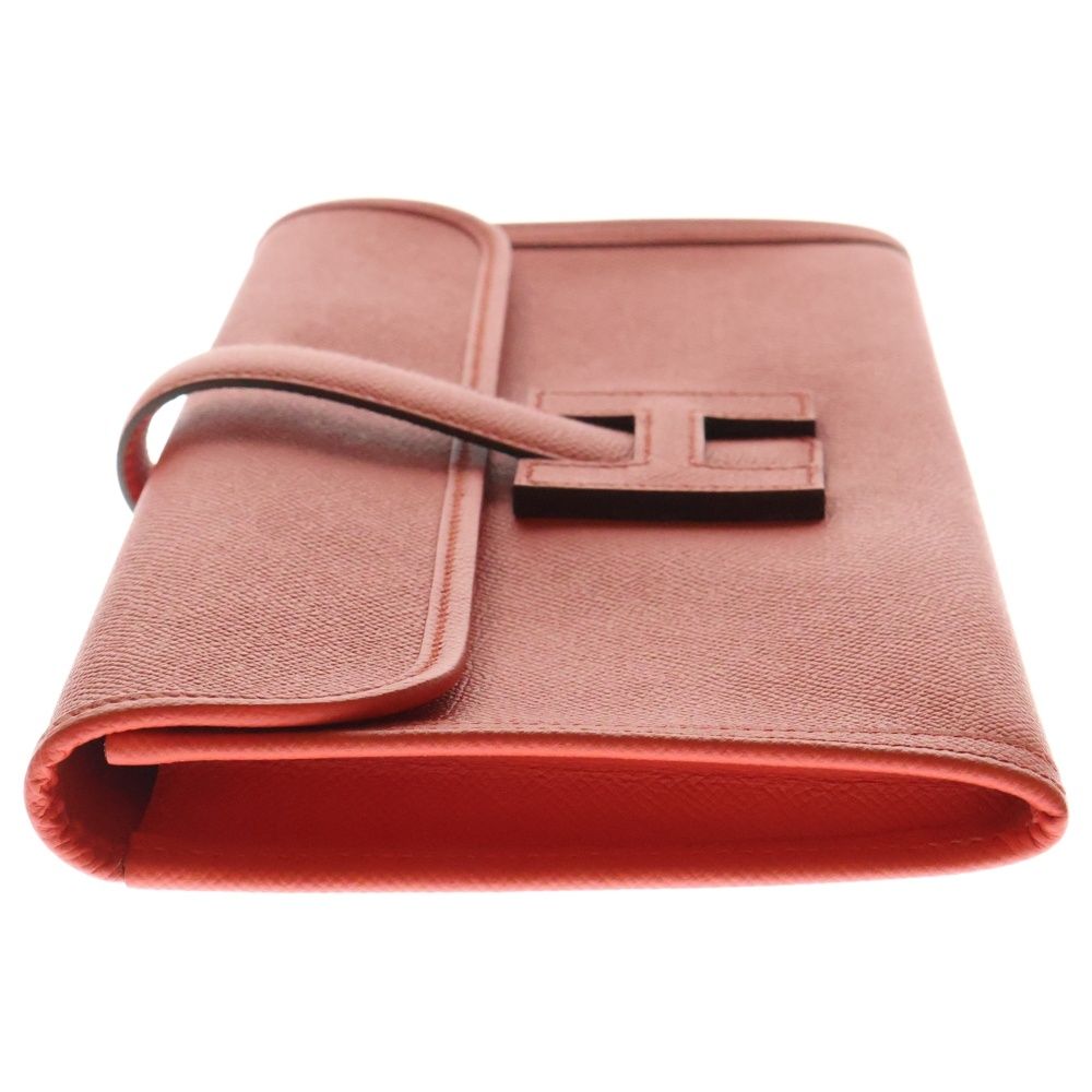 HERMES エルメス ジジェエラン ローズエクストリーム ヴォーエプソン レザークラッチバッグ A刻印 DECORATOM_COM_BR