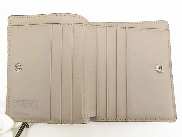 極美品✨ロエベ アナグラム コンパクトジップウォレット 二つ折り財布