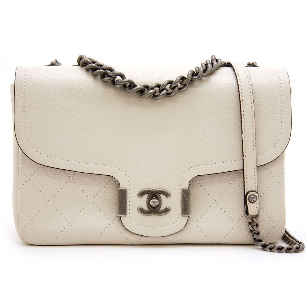 CHANEL アイボリー チェーンショルダーバッグ 良品 】CHANEL シャネル ショルダーバッグ アーキシック フラップ