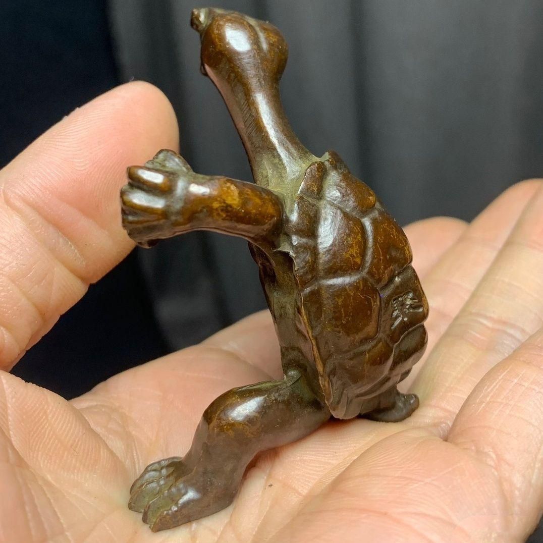金銭亀 銅製 茶道具 茶寵 工芸品 美術品 置物 金銭亀 銅製 茶道具 茶寵 工芸品 美術品 置物