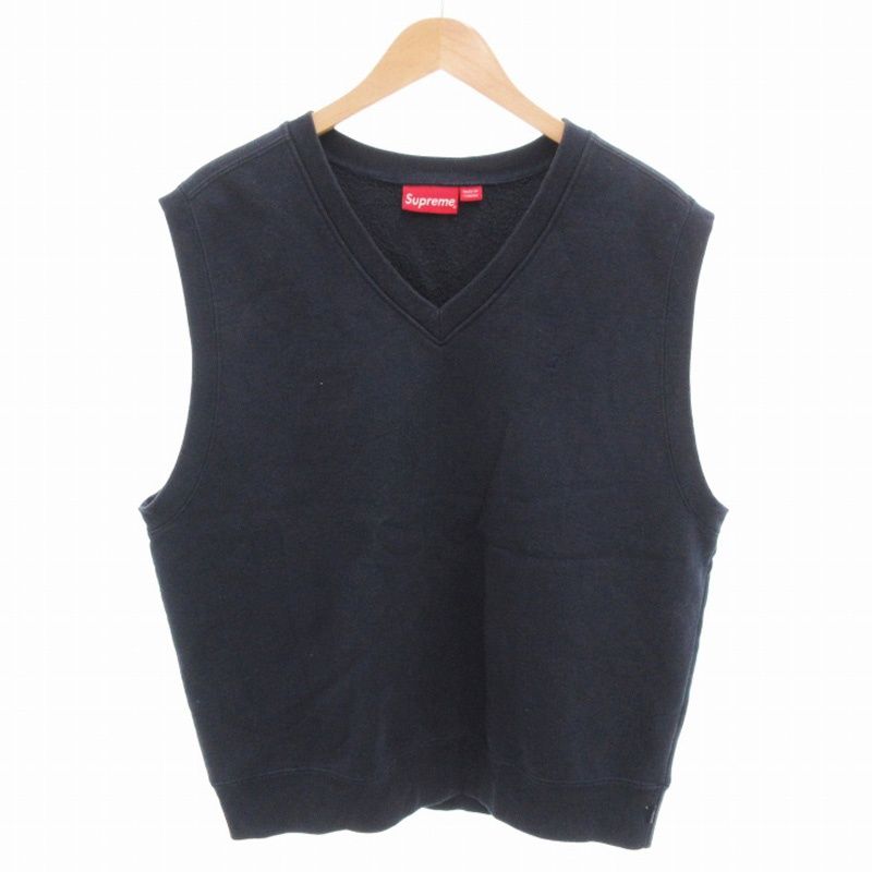 【美品】シュプリーム スウェットベスト23SS ブラック Mサイズ 美品】シュプリーム スウェットベスト23SS ブラック Mサイズ