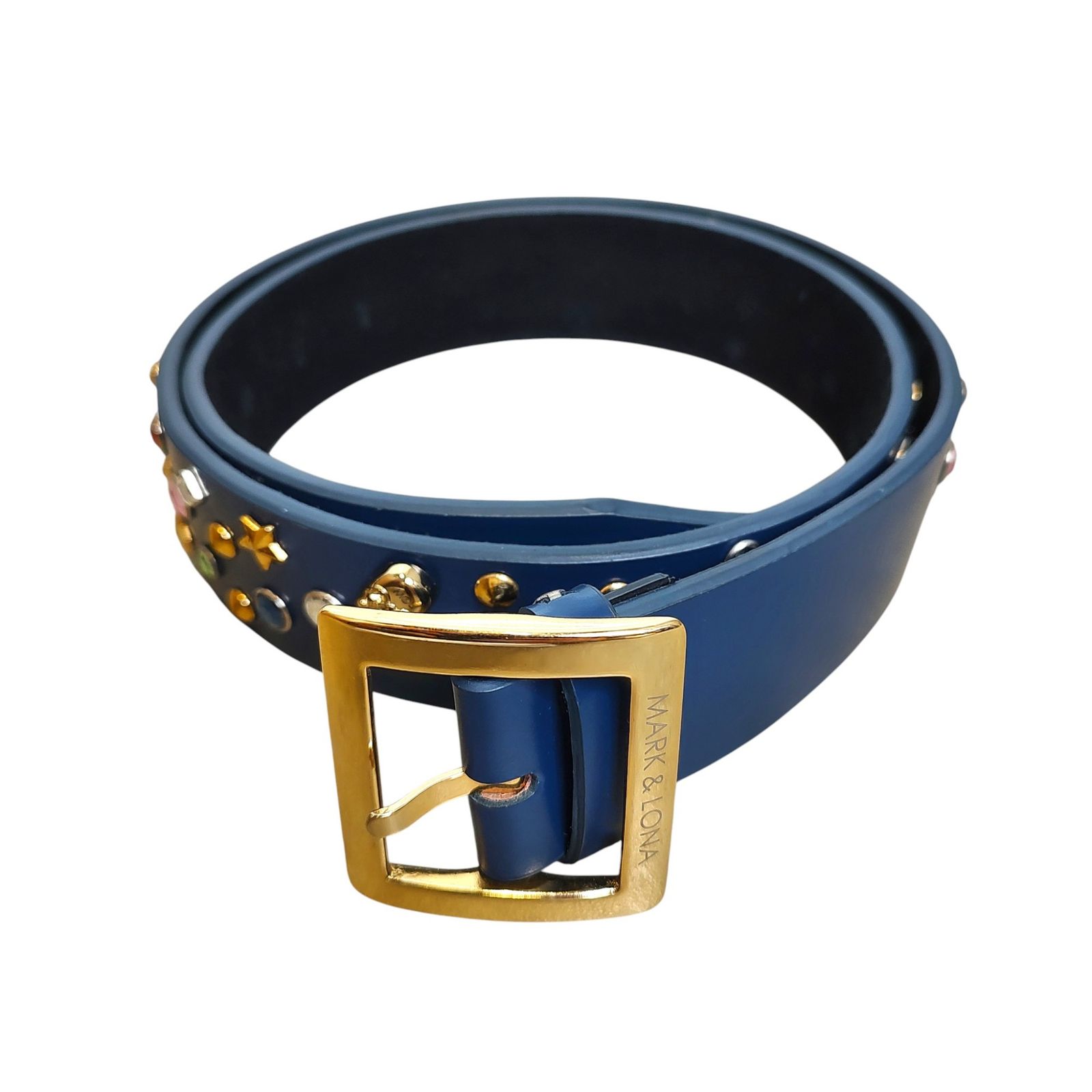 マークアンドロナ　メンズベルト MARK＆LONA マークアンドロナ ゴルフ スタッズ レザー ベルト 79cm