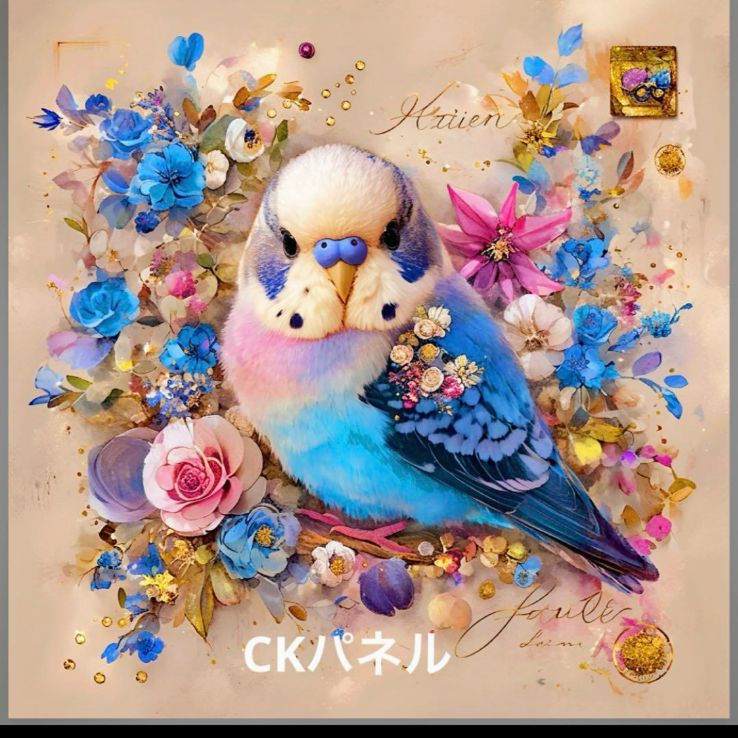 手元にパネル生地あり ハンドメイド フラットポーチ