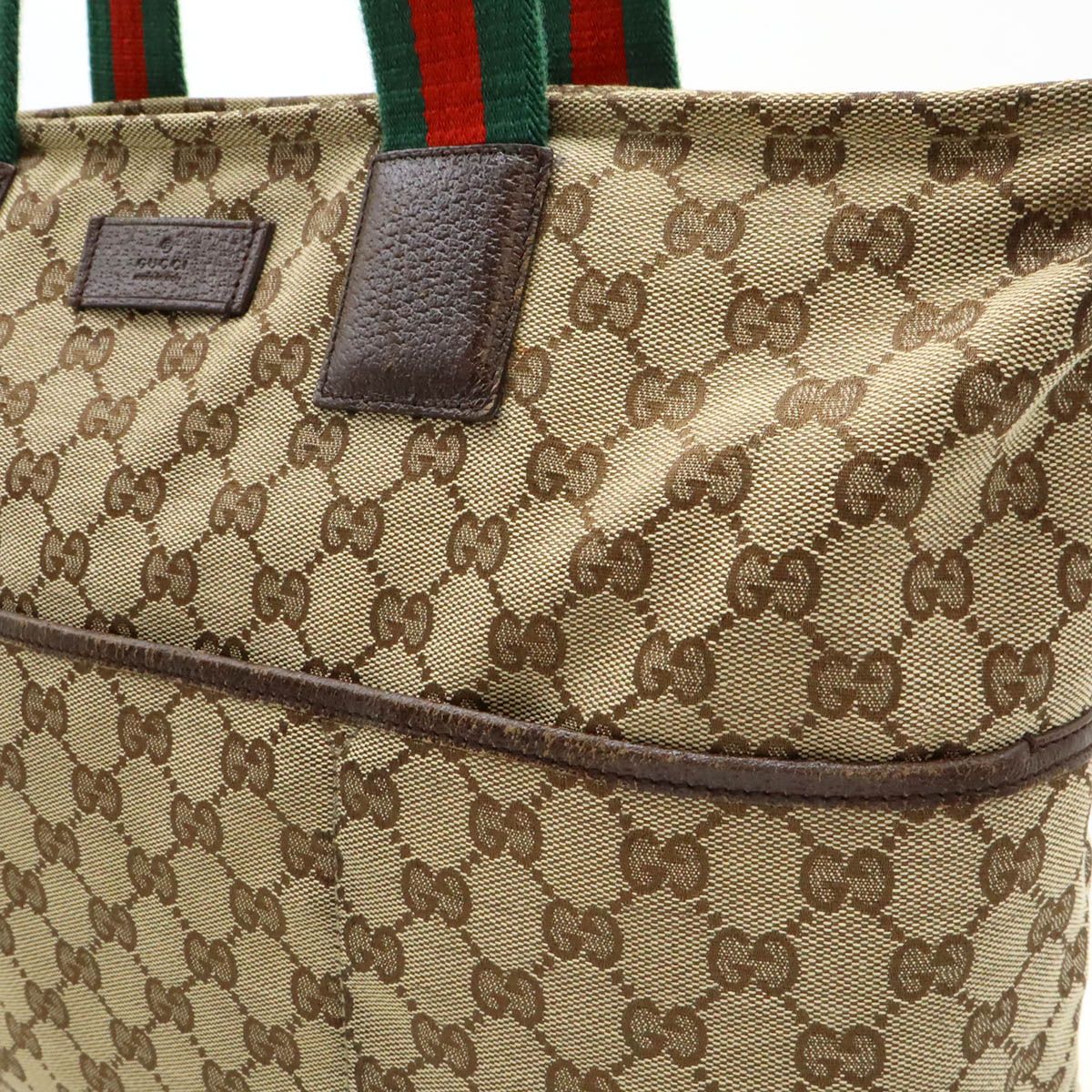 GUCCI グッチ GGキャンバス マザーズバッグ トートバッグ ラージトート