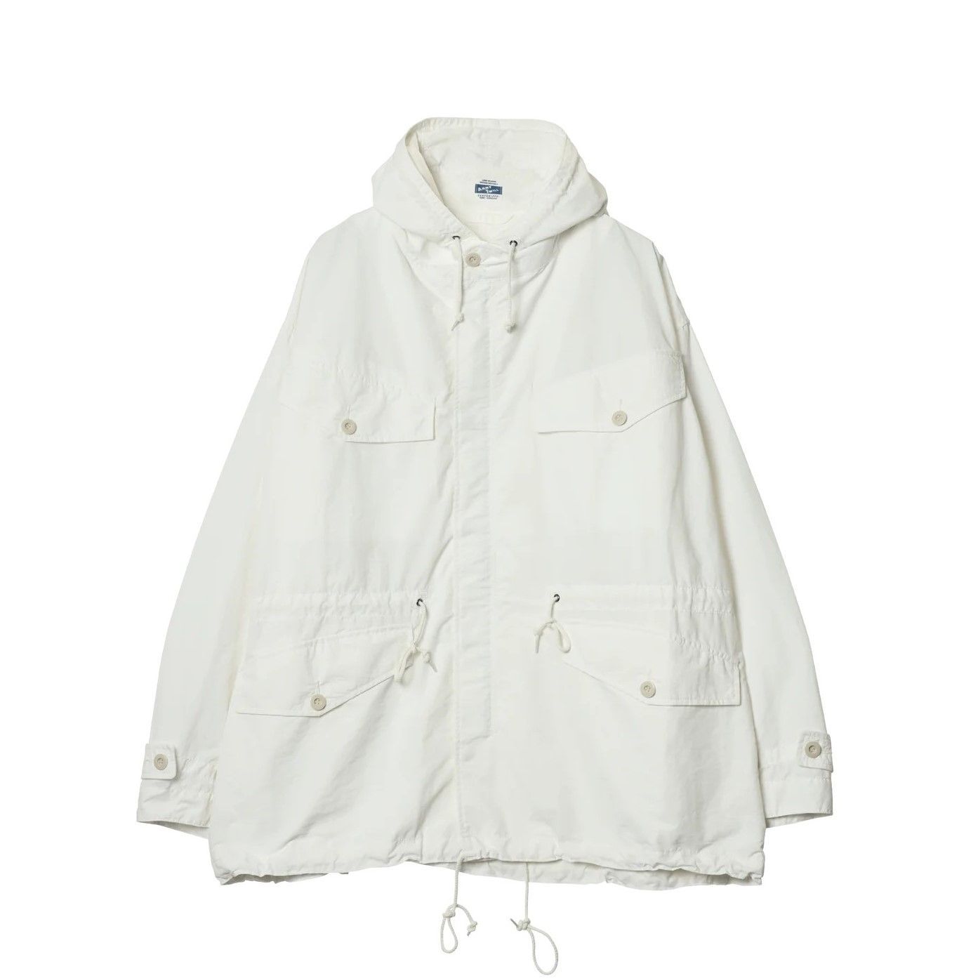 ARMY TWILL / Nylon OX Hooded Coat   WHITE