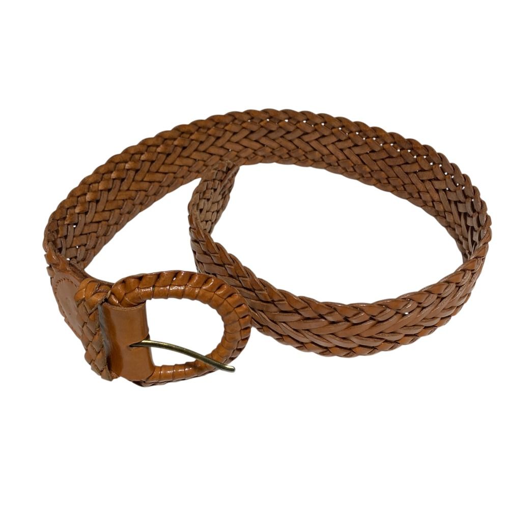 良品 RALPH LAUREN ラルフローレン レザー 編み込み ピン
